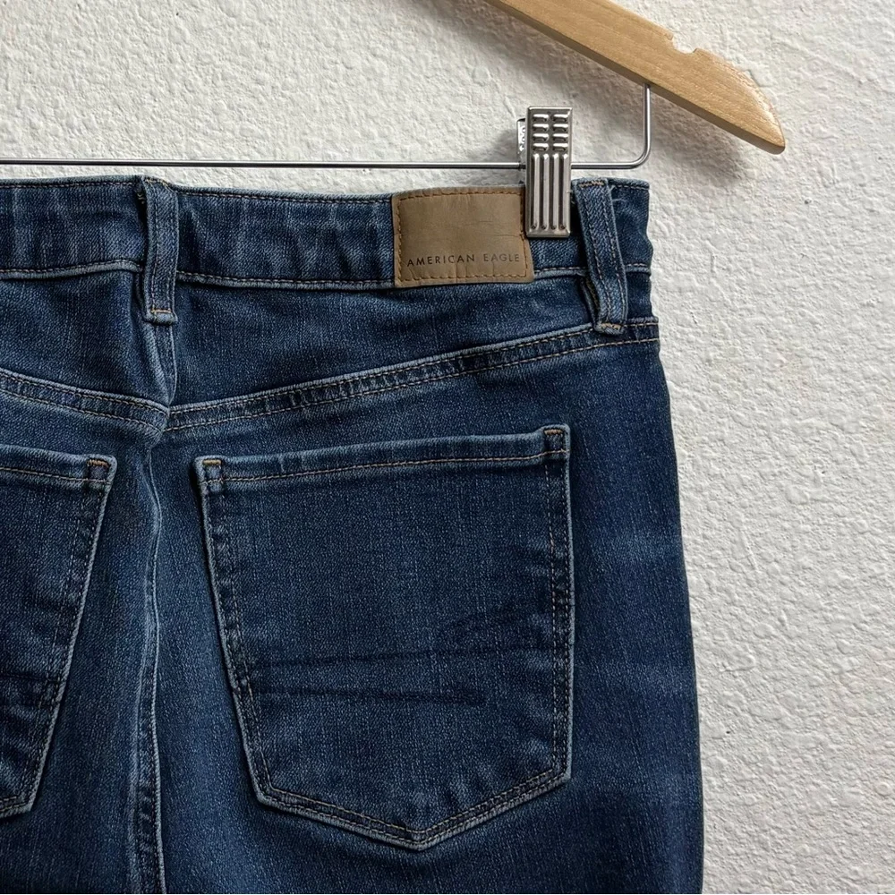 American Eagle AE The Dream Jean Jegging Hi Rise Blue Dark Wash size 4 Short - Picture 3 of 10